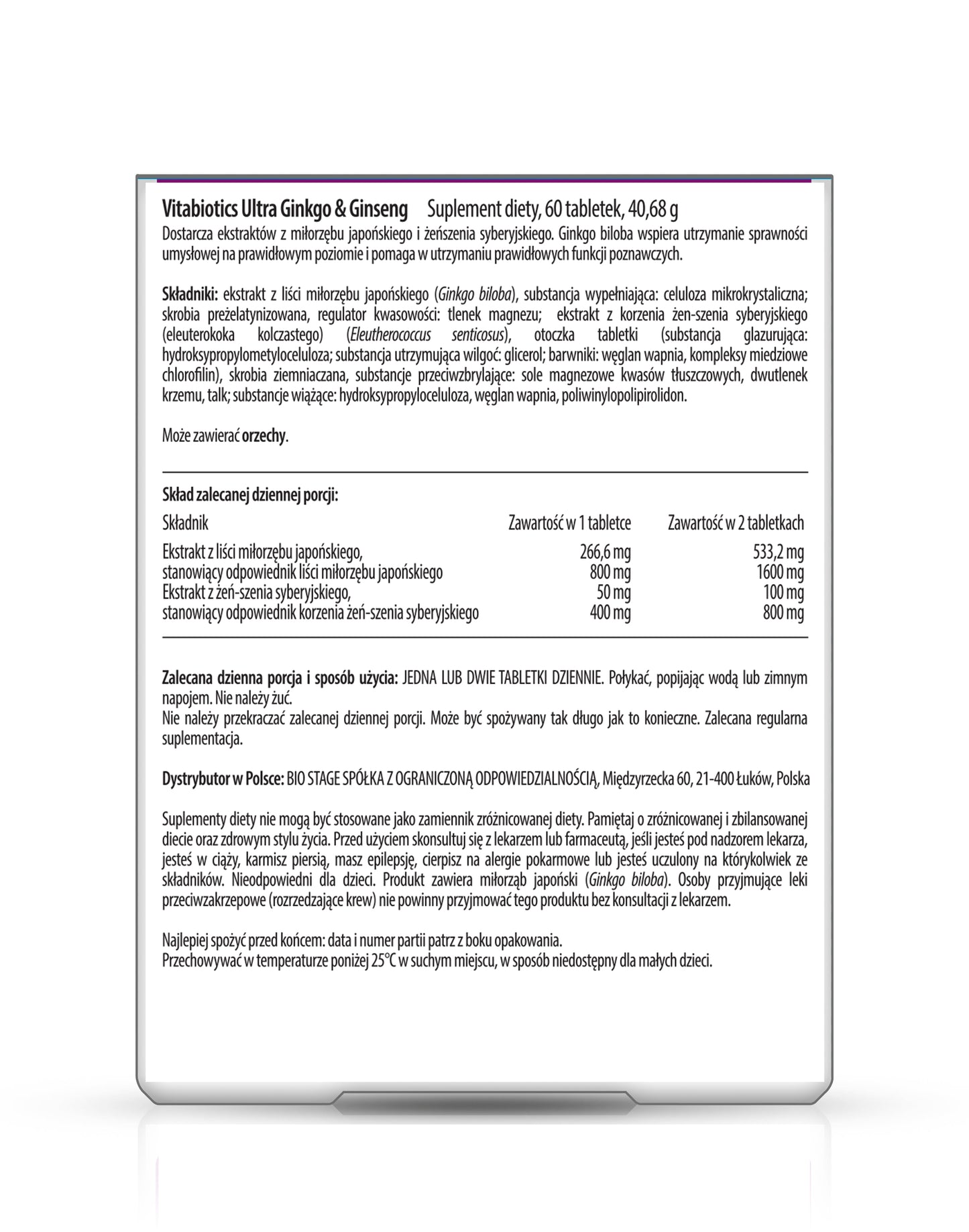 Ultra Ginkgo &amp; Ginseng - Ginkgo and Ginseng Dietary Supplement