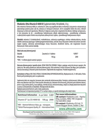 Ultra Vitamin D 4000IU - vitamin D